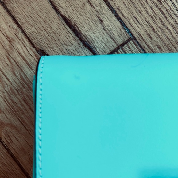 Kate Spade Montford Park Leather Keira Clutch, Giverny Blue, 9.5” x 5”x 1” - Picture 4 of 7